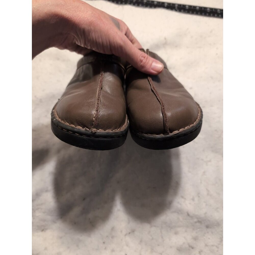 Born B.O.C Brown Leather Slip On Mules Women's Size 10 - Picture 3 of 10